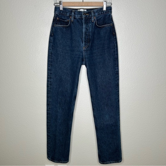 Agolde 90's Pinch Waist High Rise Straight Jeans in Pendulum 25 - Picture 2 of 14